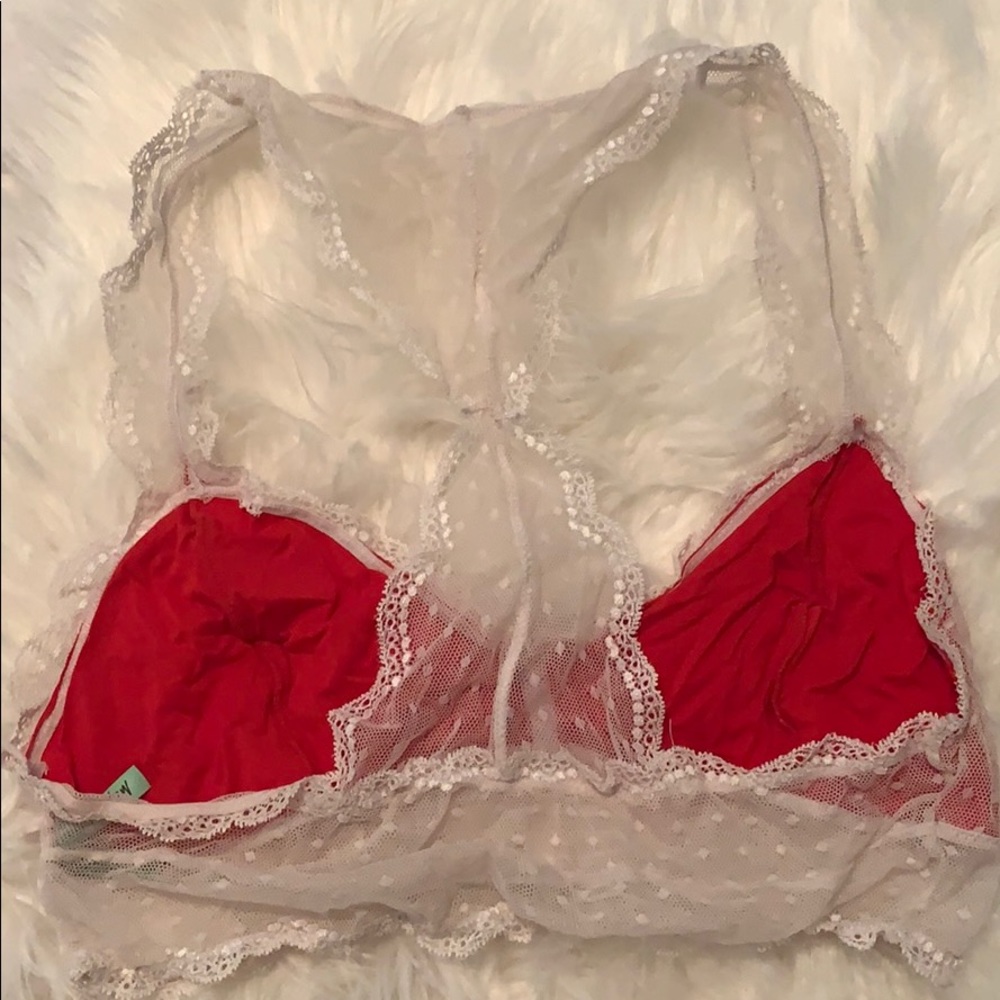 Honeydew Intimates Pink and Teal Sheer Lace Bralettes - Picture 3 of 7